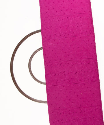 Purple Colour  Plain Cotton Chikankari Embroidery Fabric